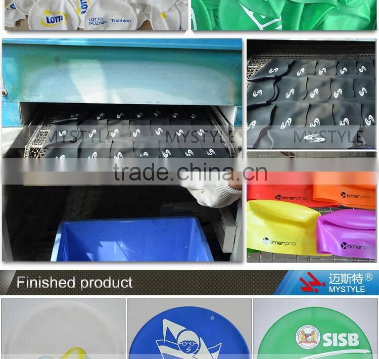 Eco-friendly adult customized swimming caps silicone