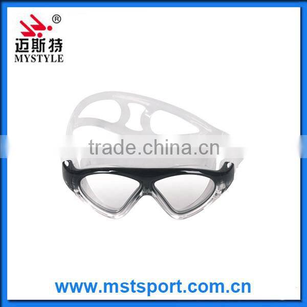 2016 New fashion large swimming mask goggles with comfortable gasket factory in China