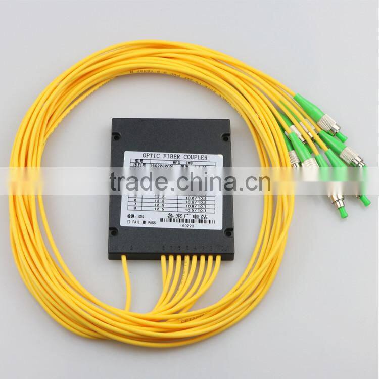 Out of 1 metersFTTH 1 * 8 FC /APC connector FBT fiber optic coupler