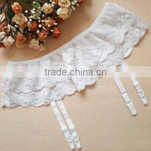 Summer Style Black Sexy Lady 1pcs 2 Layer Floral Lace Garter Belt Suspender Lingerie Skirt Stocking Free Shipping wholesale