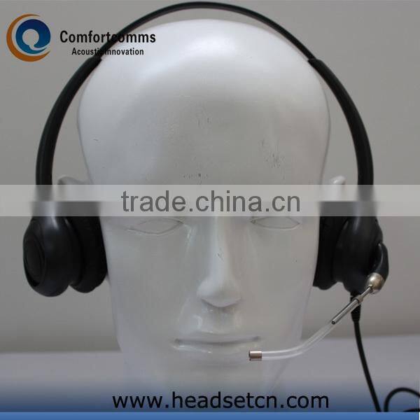 Noise cancelling binaural communication call center phone RJ11 headset HSM-602TPQDRJ