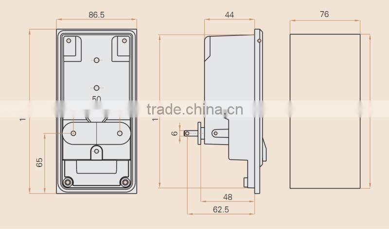 Aluminium Alloy Industrial cabinet slide bolt latch lock