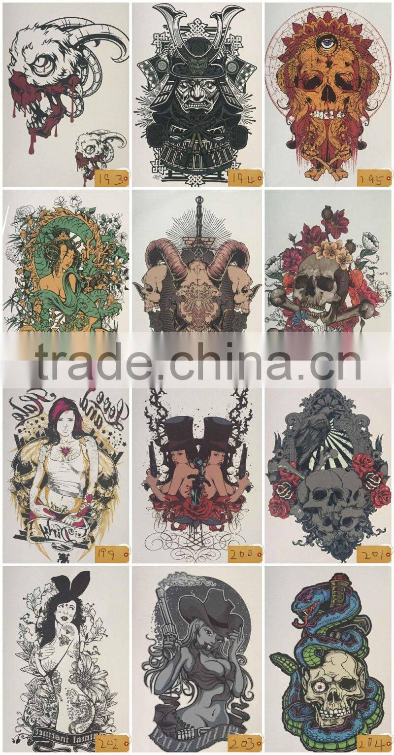 High Quality Letter Gold Flash Metallic Metal Custom Water Transfer Temporary Tattoo Stickers Body Art