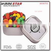 new design pepper Mints 170 pcs made by mark tin box up open