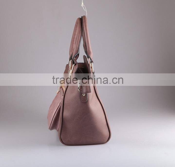 2840-2015 quilted two tones custom tote handbag wholesale China