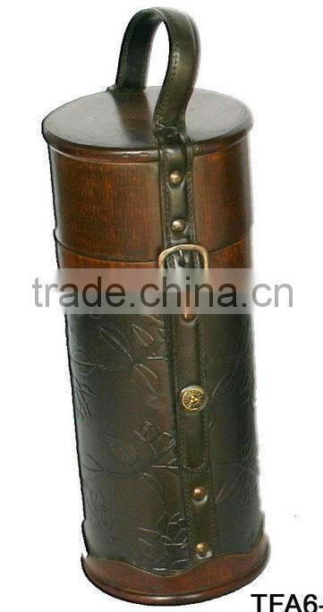 wooden wine carrier case