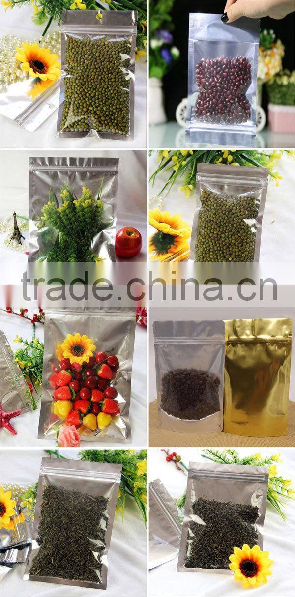 8x12x4 - 5.4 mils Mylar Zip Lock Stand Up Bags Silver Foil Pouch