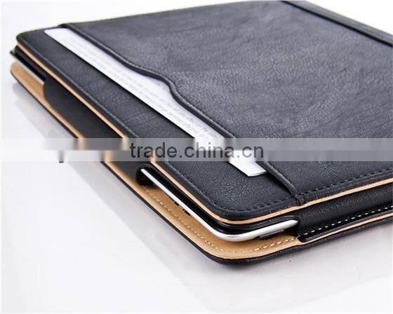 TAN LEATHER CASE FOR IPAD AIR 2,SMART LEATHER CASE FOR APPLE iPAD AIR 2 WITH SLEEP WAKE