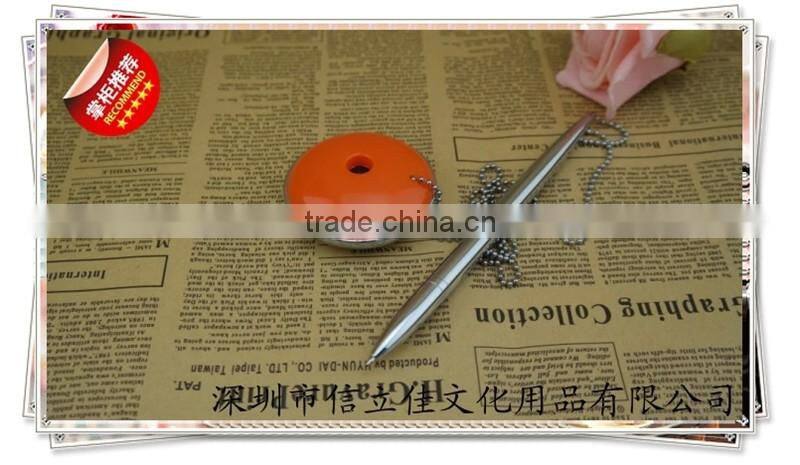 TT-13 fashionable desk pen with chain , bank pen with lovely pen stand