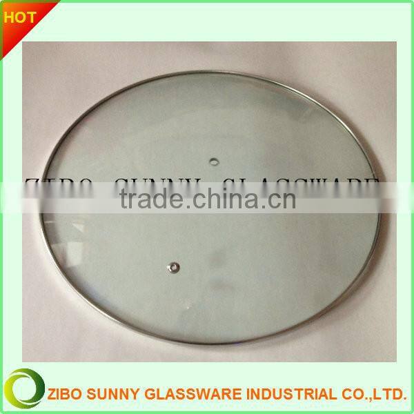 C type tempered round glass lid