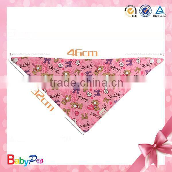 2015 High Quality Wholesale Yellow Sunflower Bandana Baby Bibs Baby Triangle Scarf