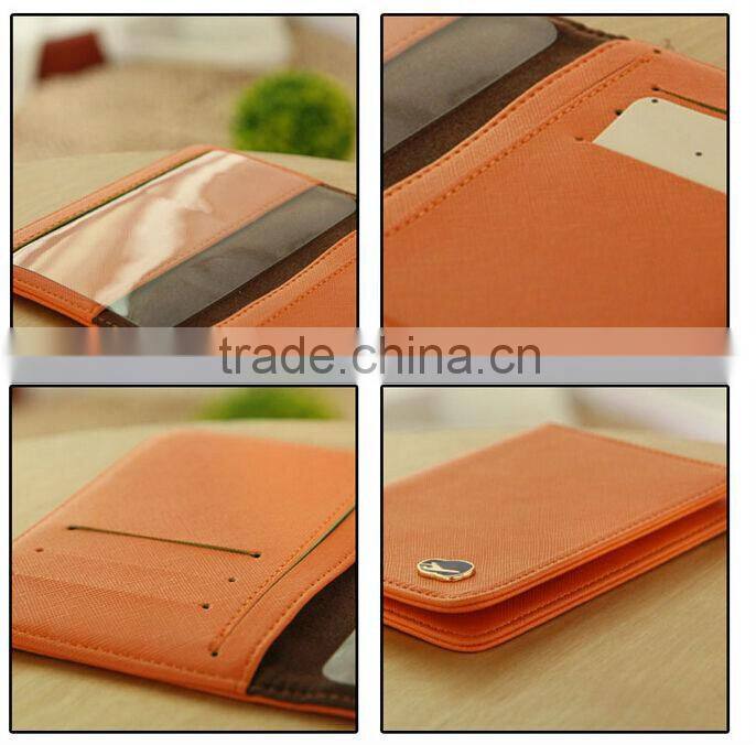 Wholesale short business model bifold travelus passport cover Prevent demagnetization with card holder