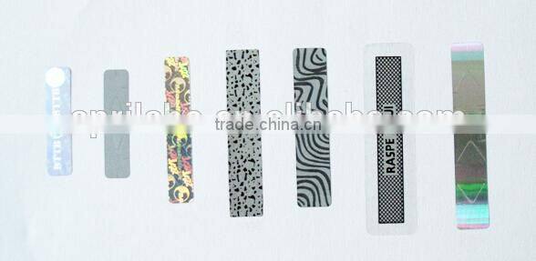 Laser hologram scratch off label cold sticker roll easy peel off label 8*40mm