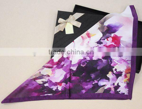 hijab square scarf 100% silk satin digital print square scarf hijab square scarf