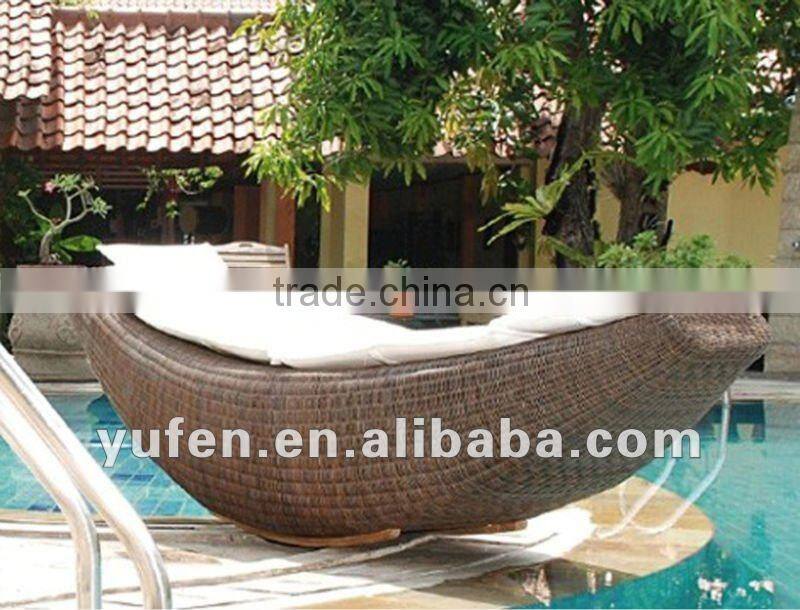 cast aluminum rattan furniture outdoor lounge sofa