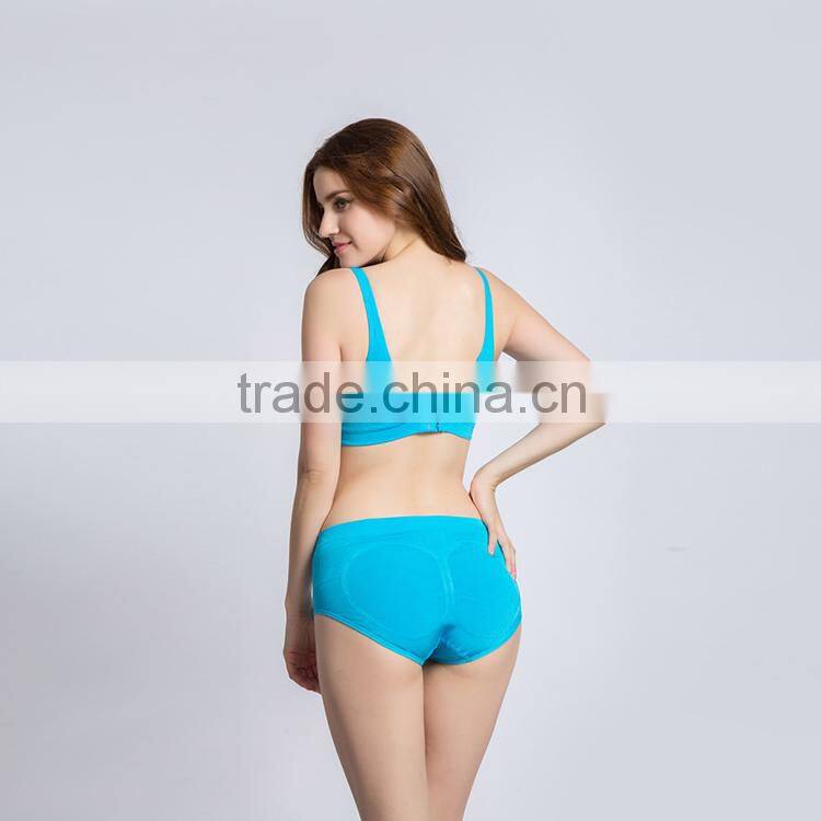 Sexy Fancy Girls Wire-free Bra Sets Push-up Yoga Brief Sets