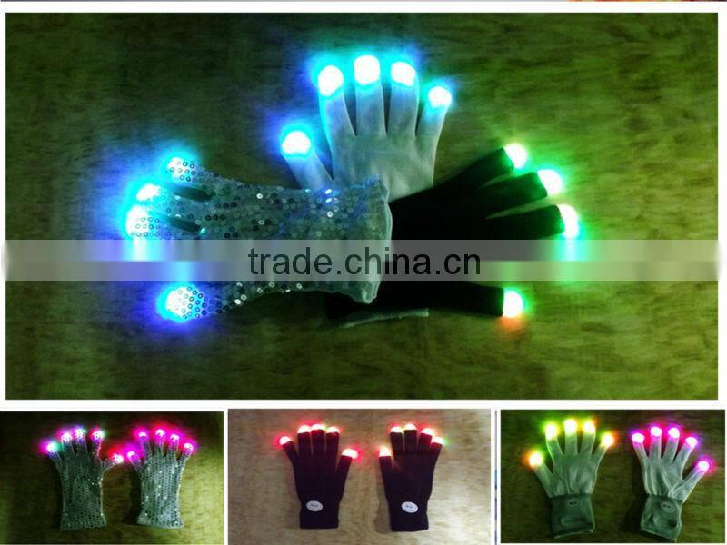 led magic gloves,led flashing gloves,high brightness