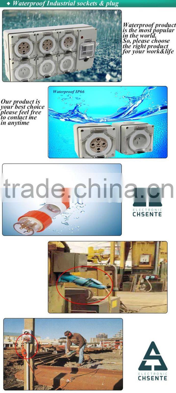 IP66 SAA Industrial Waterproof electrical Surface mount custom Switched socket outlets