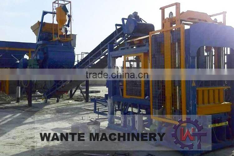 WANTE BRAND new generation product QT8-15 fully automatic concrete block making machine line