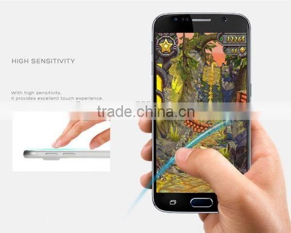 glass film, Tempered Glass Full Cover Color Silk Printing Screen Film, for Samsung galaxy S6 glass screen protector