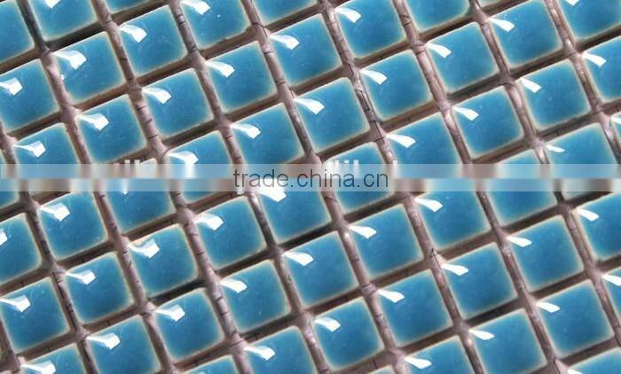 green min10*10mm glazed pool ceramic mosiac for swimming pool