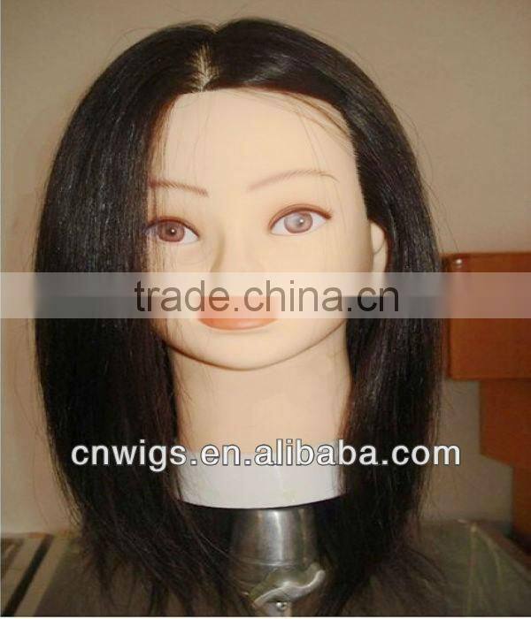 Premium Quality human hair training head/hairdressing training heads