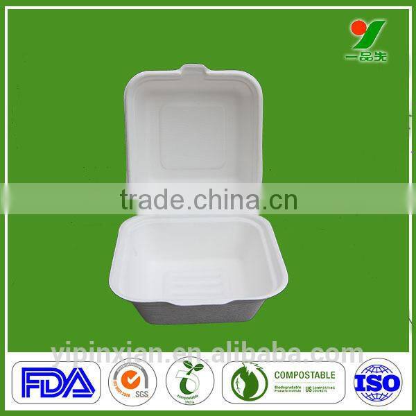 FDA BPI Approved biodegradable microwavable material food safe bowl with lid