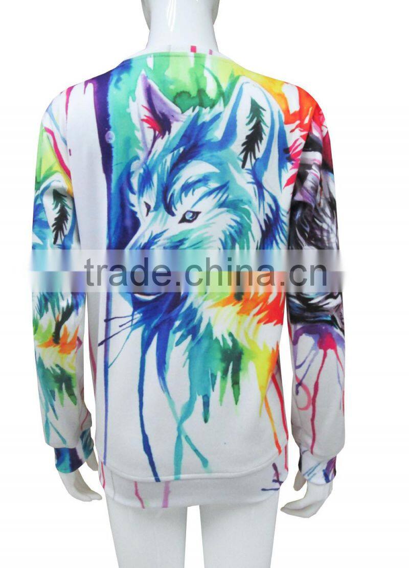New Fashion Brand OEM Sex Ladies Flower Printed sweatshirts