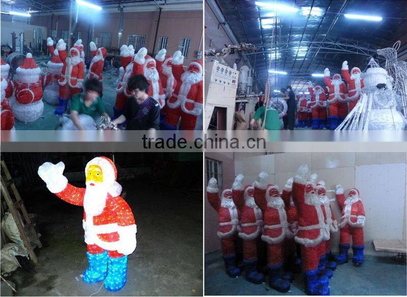 Led lighted plastic big santa claus outdoor 3d model