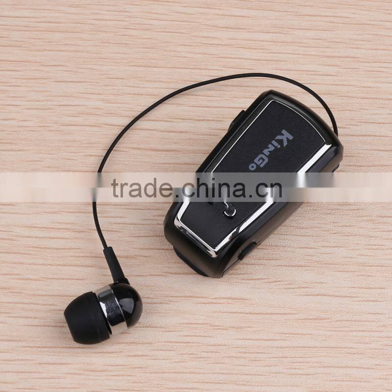 China Price Retractable Bluetooth Headset, Bluetooth V4.0 Bluetooth Headset for mobile phone
