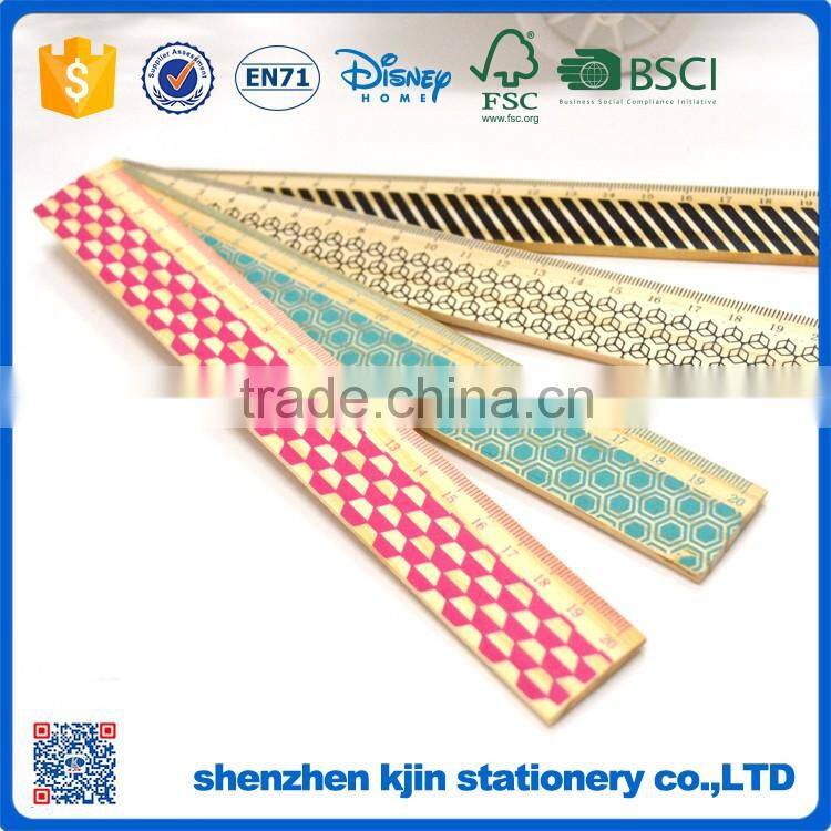 2016 Silkscreen printing 30cm wooden ruler in sale