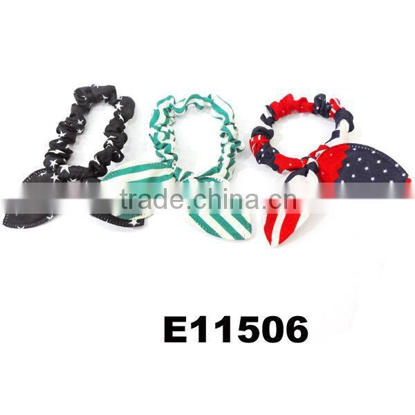 girls colorful cloth rabbit ear hair band wholesale