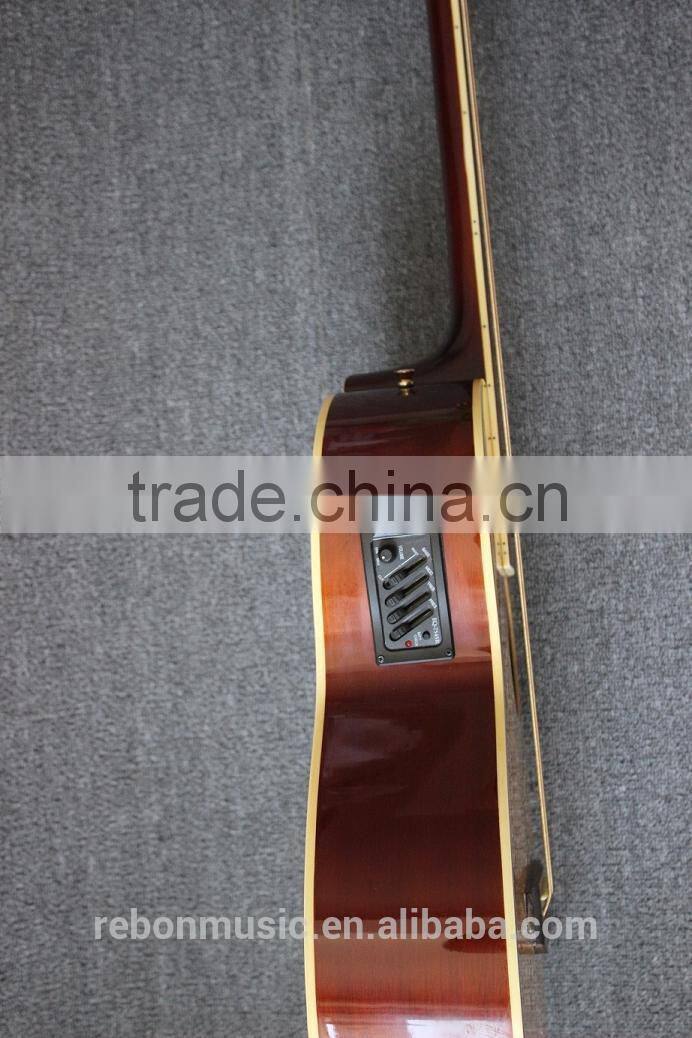 4 string fretless acoustic bass guitar with EQ