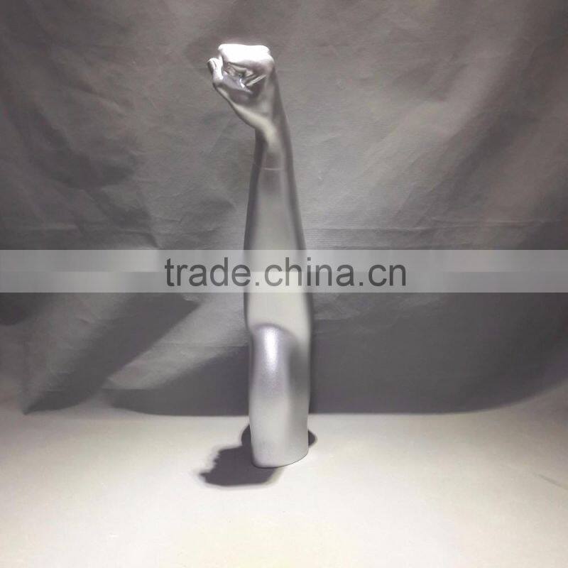 DL801 Male display sport leg knee forms white color silver color matt