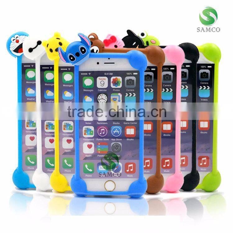 Samco Cute Doraemon Universal Silicone Frame Bumper Cover Case for Vivo Y51