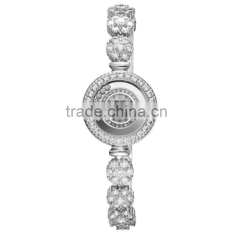 Luxury women diamond bracelet watch weiqin diamond quartz watch