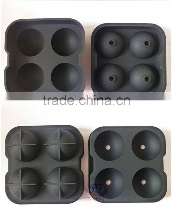 2015 hot sale flexible ball shape silicone ice cube tray with private label