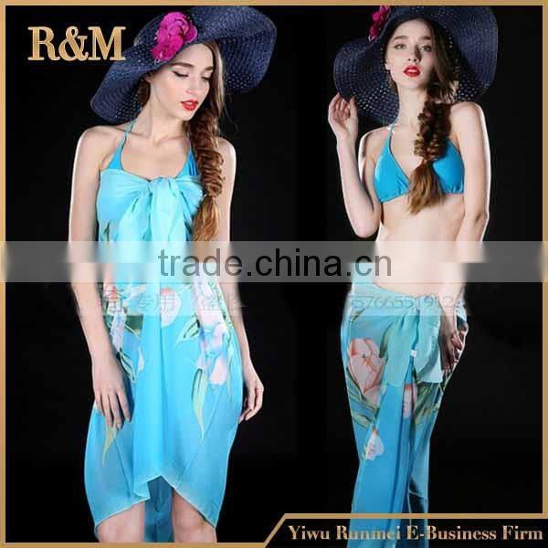 new arrival hot selling black and green swimsuit coverup sarong pareo