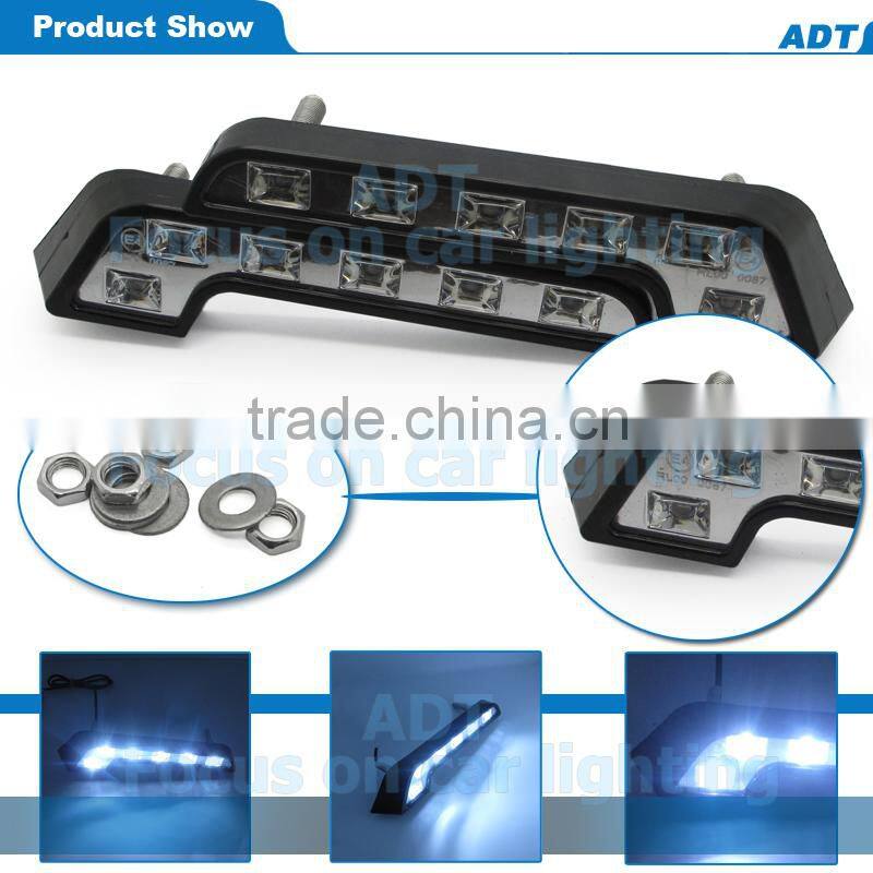 2X Bright 6LED 12V Super White Car Driving Lamp Fog DRL Daytime Running Light