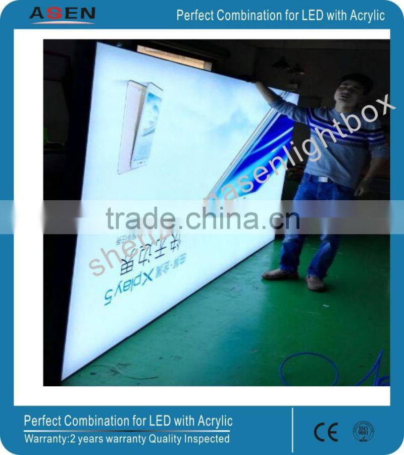 Light Sign Slim Aluminous Frameless Free Standing Tension LED Fabric Display