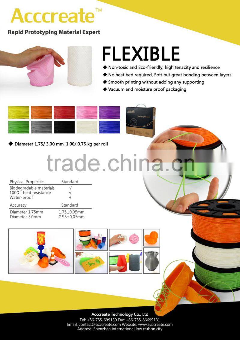 2015 newest and good quality 3D printer abs filament and 3D printer pc filament