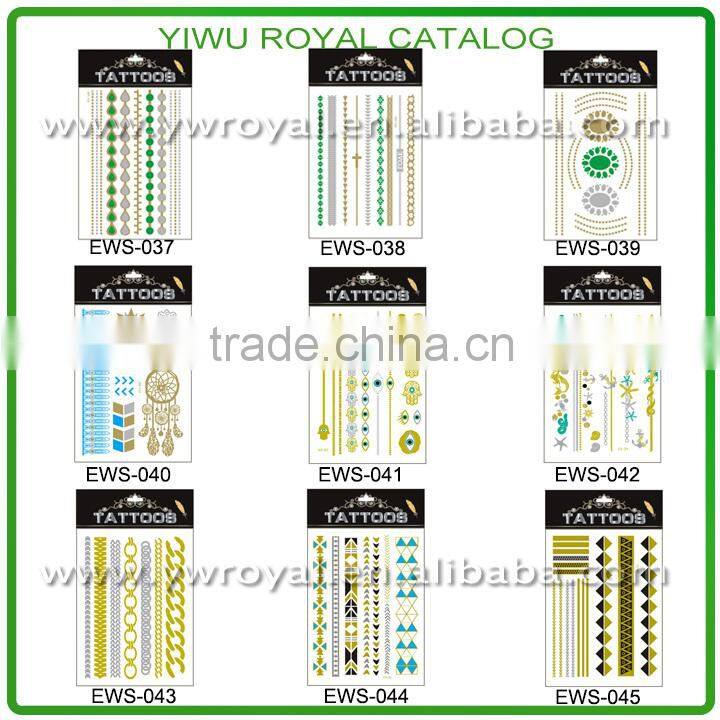 Wholesaler Flash Metallic Waterproof Temporary Tattoo