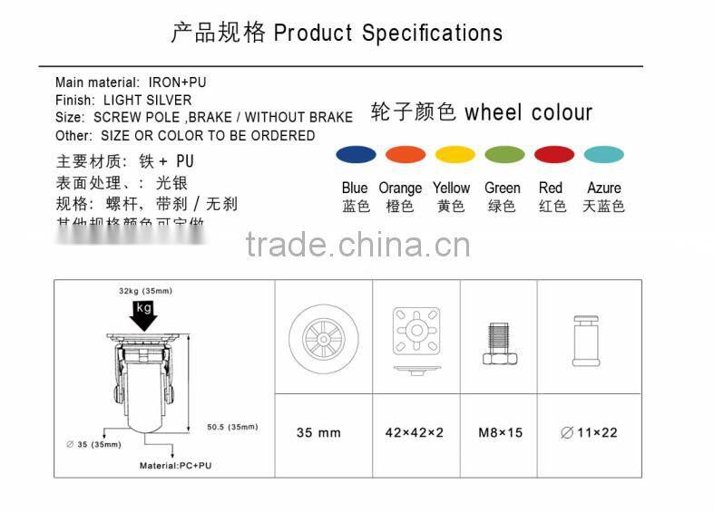 mini casters wheels for furniture