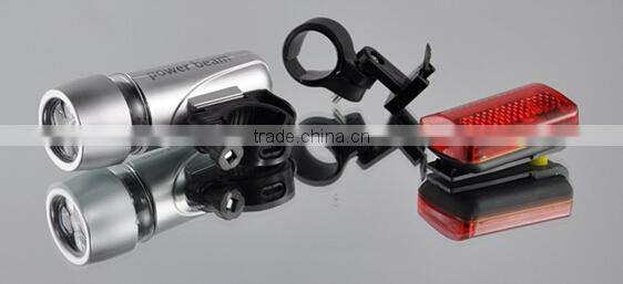 Waterproof LED Lamp Bike Bicycle Front Head Light + LED Rear Tail Safety Flashlight