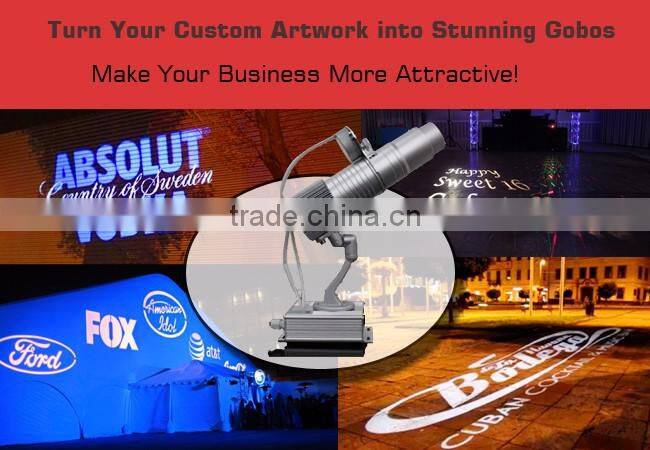 20W Desktop or Mountable LED Gobo Projector Advertising Logo Light (with Custom 1 Color Rotating Glass Gobos)
