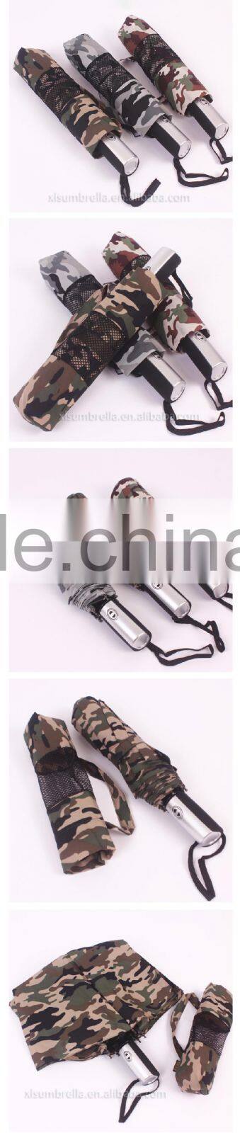 3 fold military camouflage automatic umbrella