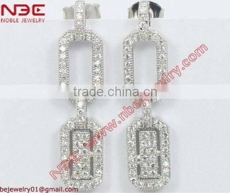 Turkish fashion silver jewelry,hot sale butterfly design rhodium cute 925 silver earrings jewelry for trendy girls and women