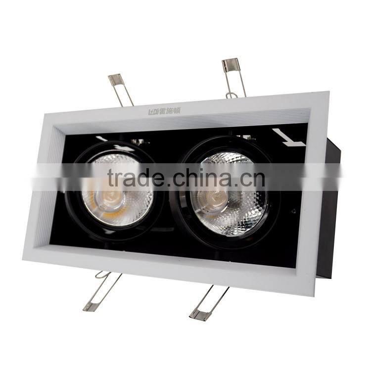 Aluminum lamp body material and led light source square recessed spot lights replace metal halogen lamp