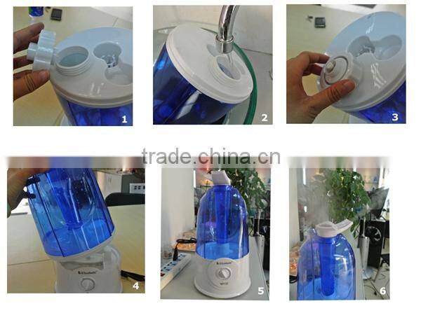 Humidistat control ultrasonic humidifier piezoelectric transducer