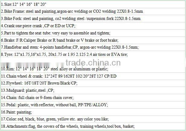 attractive kids' bicycle